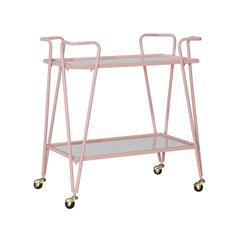 Pink Mid-Century Bar Cart