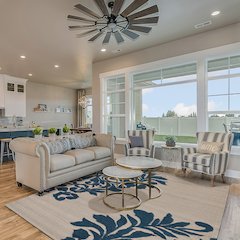 Trio Medallion Ivory & Cobalt 8x10, Rug