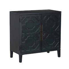 Merrin Wood 2 Door Accent Cabinet Midnight Blue