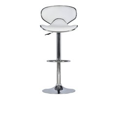 White Adjustable Barstool