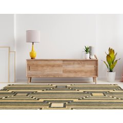 Aspire Wool Board Grey & Blue 8x11, Rug