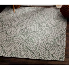 Outdoor Washable Largo Ivory & Green 5' X7', Rug