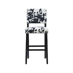 Corey Black Cow Print Bar Stool