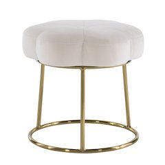 Seraphina Accent Vanity Stool, White