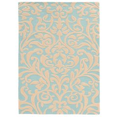 Trio Damask Aqua & Ivory 8x10, Rug