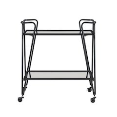 Black Mid Century Bar Cart