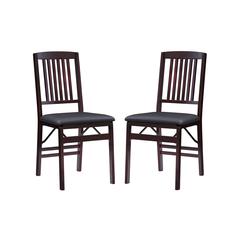 Triena 18 In Mission Back Folding Chair - Set Of Two