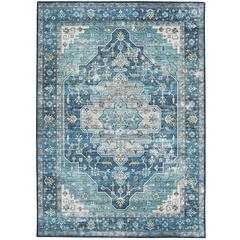 Washable Sariah Teal/Ivory 3x5, Rug