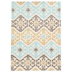 Geo Marli Grey & Aqua 8x10, Rug