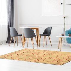 Aspire Wool Window Ivory & Coral 5x8, Rug