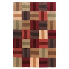 Trio Boxes Burg & Beige 8x10, Rug