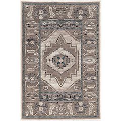 Vintage Serape Grey & Blue 5x7.6, Rug