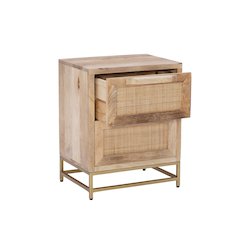 Janie Rattan Cabinet Two Drawers