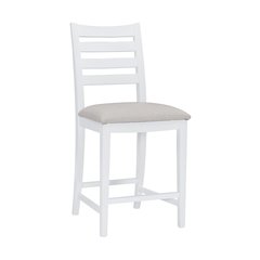 Flynn Counter Stool White Upholstered Set Of 2