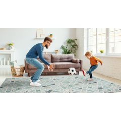 Outdoor Washable Deltona Green & Ivory 7' X 9', Rug