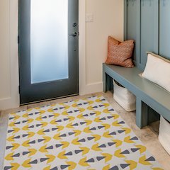 Outdoor Washable Hialeah Ivory & Yellow 3' X 5', Rug