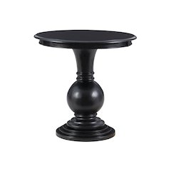 Adeline Round Accent Table Black