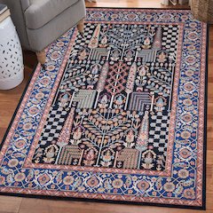 Emerald Tenley Navy & Red 5x7, Rug