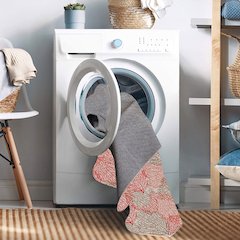 Washable Haylee Ivory/Coral 5x7, Rug