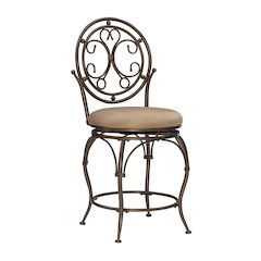 Big and Tall Scroll Circle Back Counter Stool