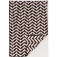 Salonika Reversible Chevron Purple 5x8, Rug