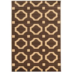 Claremont Octagon Brown & Beige 8x10, Rug
