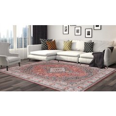 Emerald Sanlin Red & Ivory 6.7x9.7, Rug