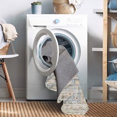 Washable Parson Grey/Beige 5x7, Rug
