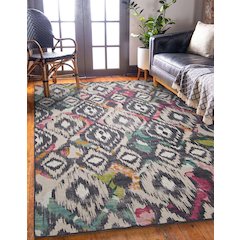 Outdoor Washable Grayton Ivory & Charcoal 5' X7', Rug