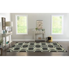 Roma Bridle Chocolate & Turquoise 8x10, Rug