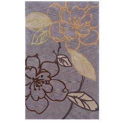 Trio Space Dyed Thistle & Brown 5x7, Rug
