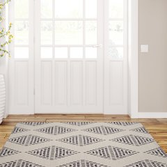 Outdoor Washable Navarre Ivory & Brown 3' X 5', Rug