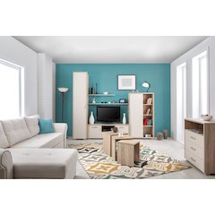 Trio Emblem Ivory & Grey  5x7, Rug