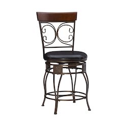 Big and Tall Back to Back Scroll Counter Stool