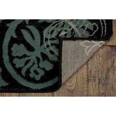 Milan Lana Black & Tuquoise 5x7.6, Rug