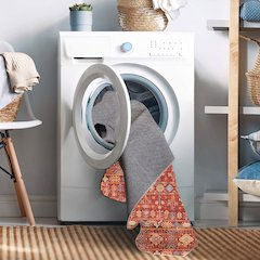 Washable Devlin Red/Ivory 3x5, Rug