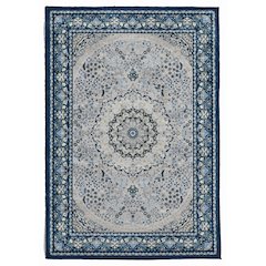 Emerald Paulson Cream & Blue 3.3x5, Rug
