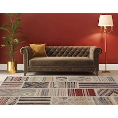 Great Zero Giles Ivory & Blue 8x10, Rug