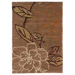 Trio  Space Dyed Beige & Green 5x7, Rug