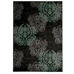 Milan Lana Black & Tuquoise 8x10.4, Rug