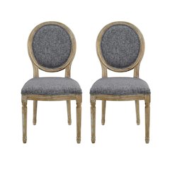 Avalon Charcoal Oval Back Chair Set Of Two
