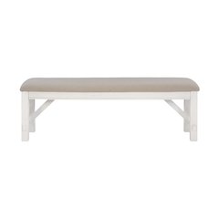 Turino Distressed White Bench