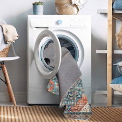 Washable Markum Teal/Rust 5x7, Rug