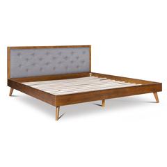 Reid Mid Century Grey Platform King Bed