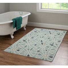 Outdoor Washable Deltona Green & Ivory 3' X 5', Rug