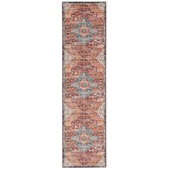 Washable Carter Rust/Ivory 2x8, Rug
