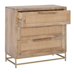 Janie Rattan Cabinet Three Drawers