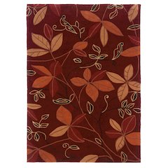 Trio Floating Garnet & Orange 5x7, Rug