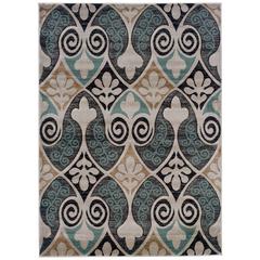 Milan Bilson Black & Turquoise 5x7.6, Rug