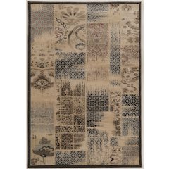 Jewel PatchWork Beige & Blue 5x7.6, Rug